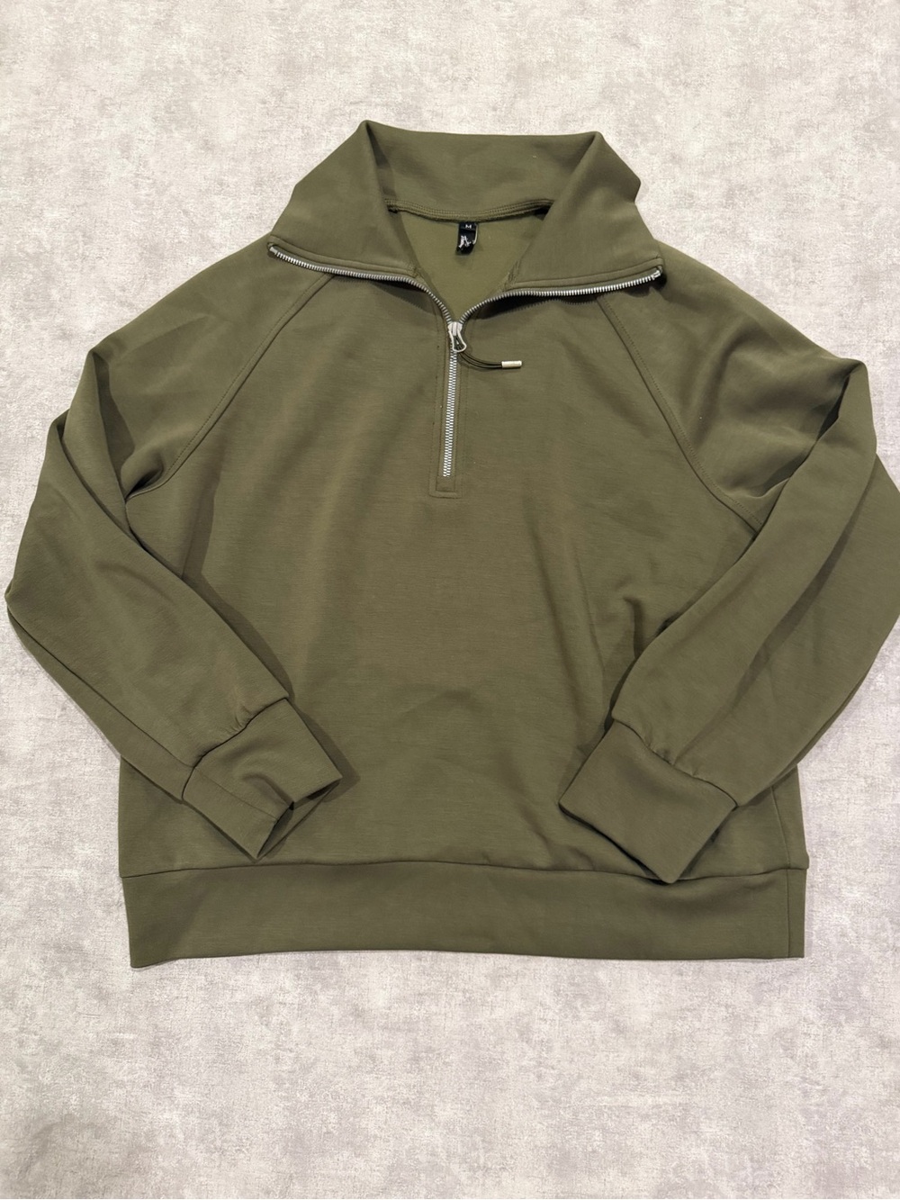Women's Olive Half-Zip Pullover